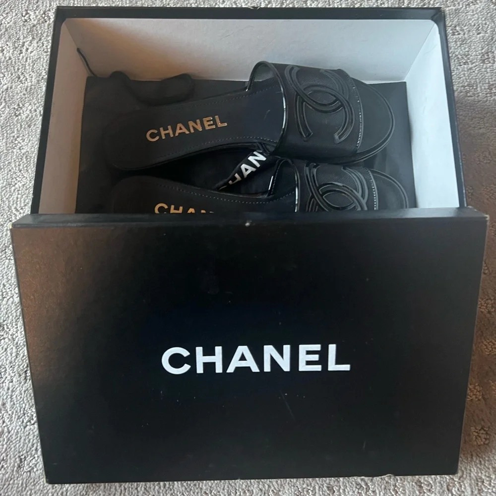 Brand new authentic CHANEL  slide sandals for sale! - Picture 10 of 10